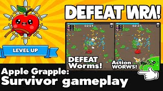 Apple Grapple: Survivor 🍎 | Worm Horde Survival Gameplay (Android) screenshot 5