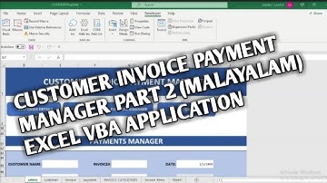 Customer invoice payment manager using Excel vba