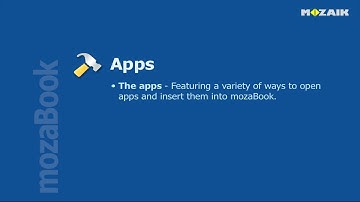 mozaBook Interactive Teaching Software - Apps tutorial video