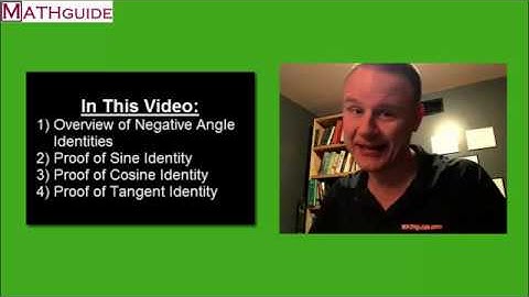Negative Angle Identities Proof