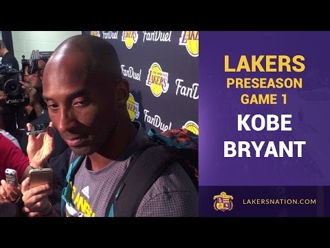 Kobe Bryant After His Preseason Debut