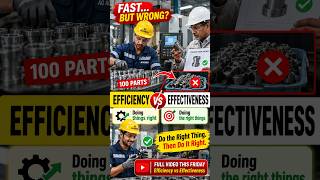 Efficiency vs Effectiveness Explained in 40 Seconds | Manufacturing Excellence #shorts