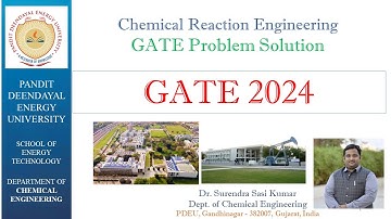 GATE 2024 Chemical Reaction Engineering (problem/solution)