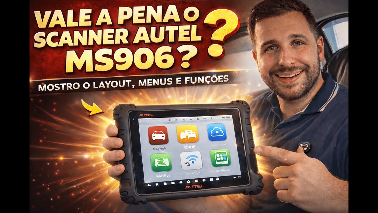 Scanner Autel MS906 PRO - É fácil de usar? Vale a pena comprar? Veja no vídeo como usar