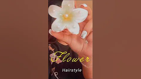 Flower claw clip Hairstyle clip #shorts #yt #hair #style #flowers
