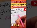 99% Students Don't Know This Algebra Shortcut#MathTeacher#MathProblem#Education#StudyTips#StudyTip