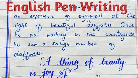 English Pen Writing| How to improve handwriting| Best Paper Presentation