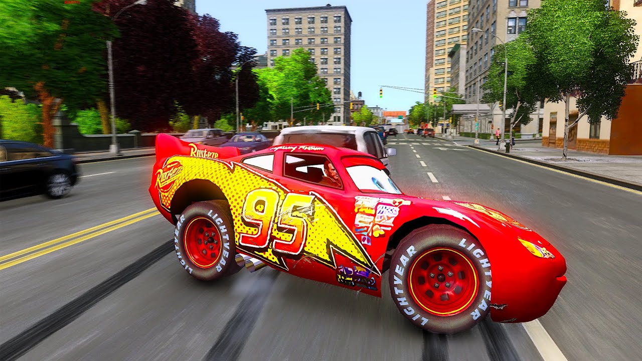 Crazy Lightning McQueen Crashes - GTA 4 Real Car Crashes Ep.9