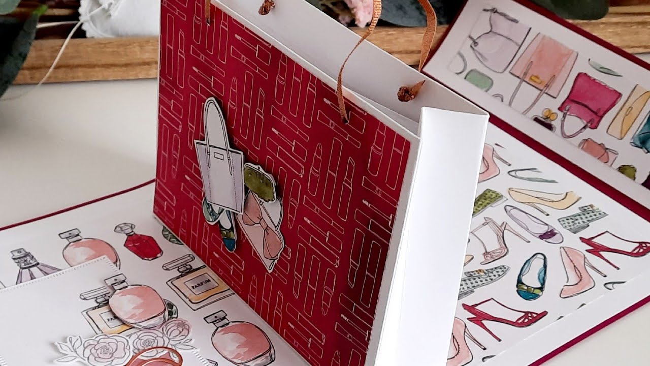 XL Taschenkarte basteln, #Gutscheinverpackung basteln, Effektkarte für mein Wunschgutschein basteln