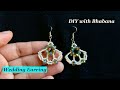 DIY TUTU Skirt Beaded Earring | DIY Wedding Earring || How to Make Tulle Skirt Beaded  Earring