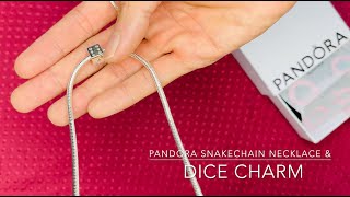 Pandora Snakechain Necklace And Dice Charm