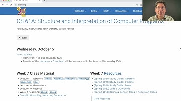 CS 61A Fall 2022 Lecture 18 Announcements