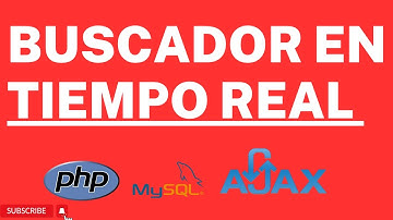 Buscador en tiempo real con PHP, MySQL y Ajax rápido y fácil.
