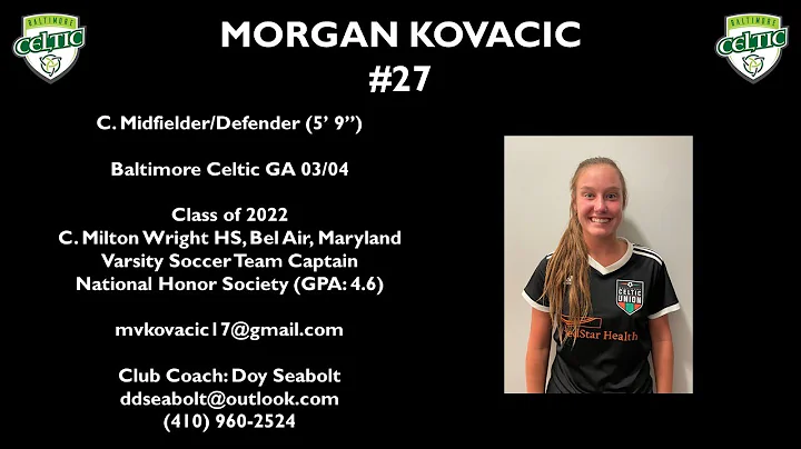 Morgan Kovacic - College Soccer Recruiting Highlig...