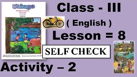 Class 3 Wings, Class three, Lesson 8, English, Self Check, Activity 2 Answer Solved, Wings Book, WB