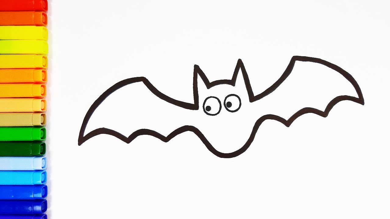 HOW TO DRAW EASY AND BEAUTIFUL CHRISTMAS BAT - Simple Drawing for Children  