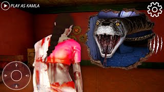 PLAYING AS KAMLA IN ANACONDA HORROR GAME || KAMLA VS SCARY ANACONDA 