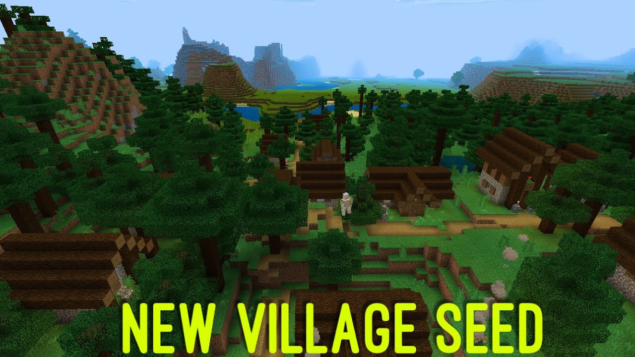 NEW Massive Village Seed in Minecraft PE - YouTube