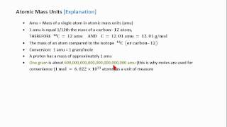 Chemical Quantities and Calculations Part 1