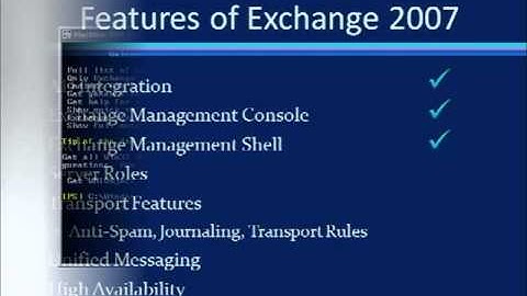 An Overview of Exchange 2007 SP1