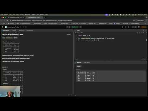 LeetCode, intro to pandas, 2883. Drop Missing Data