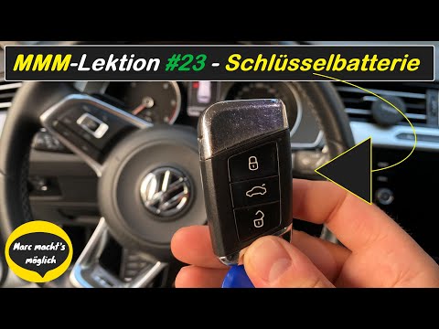 23 Schlüsselbatterie in einer Minute wechseln! VW Passat 3G B8, Golf 7,  Polo & viele mehr! Tutorial 