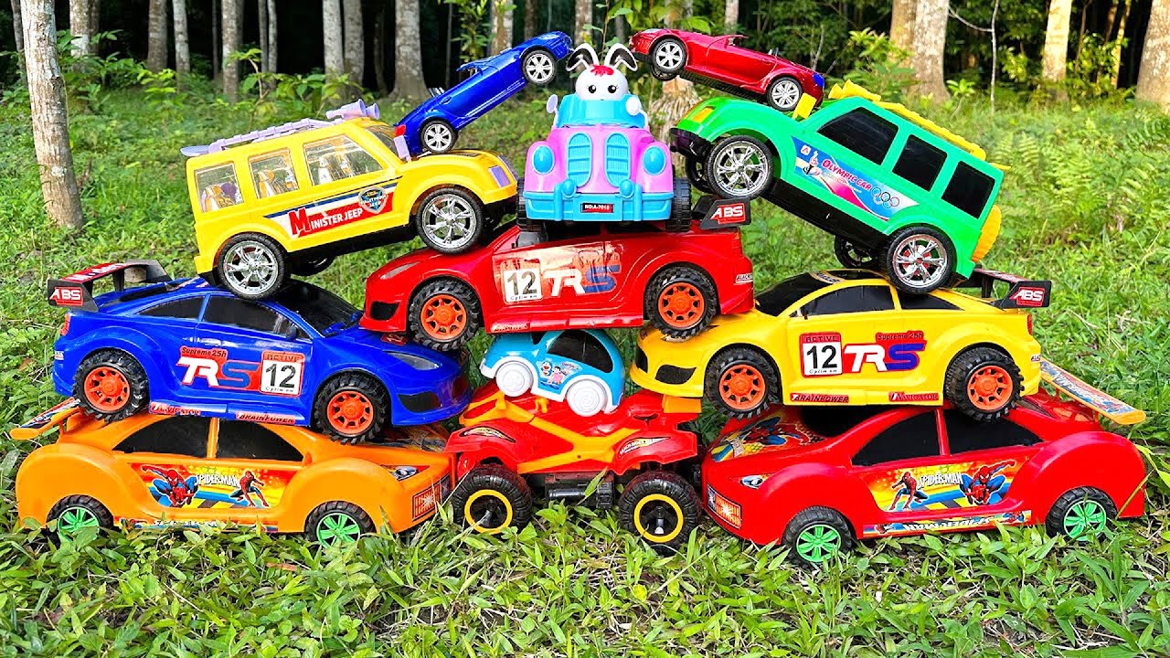 Unboxing Brand New Toy and Toy Vehicles, Toy Helicopter, Toy Bus That Collecting From The Forest