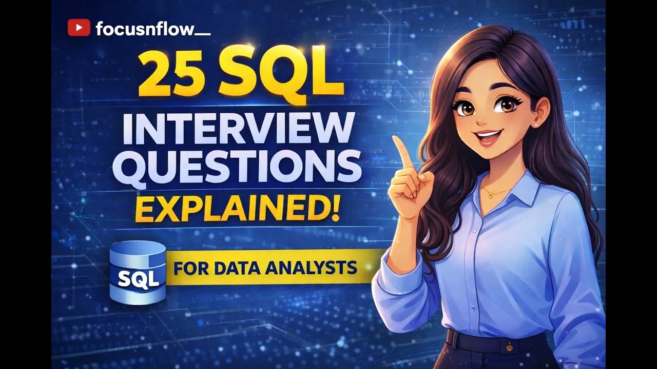 Top 25 SQL Interview Questions You MUST Know | Crack Data Analyst Interviews Fast🚀