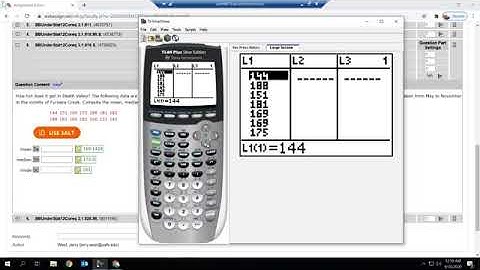 Mean, median, and mode on TI84