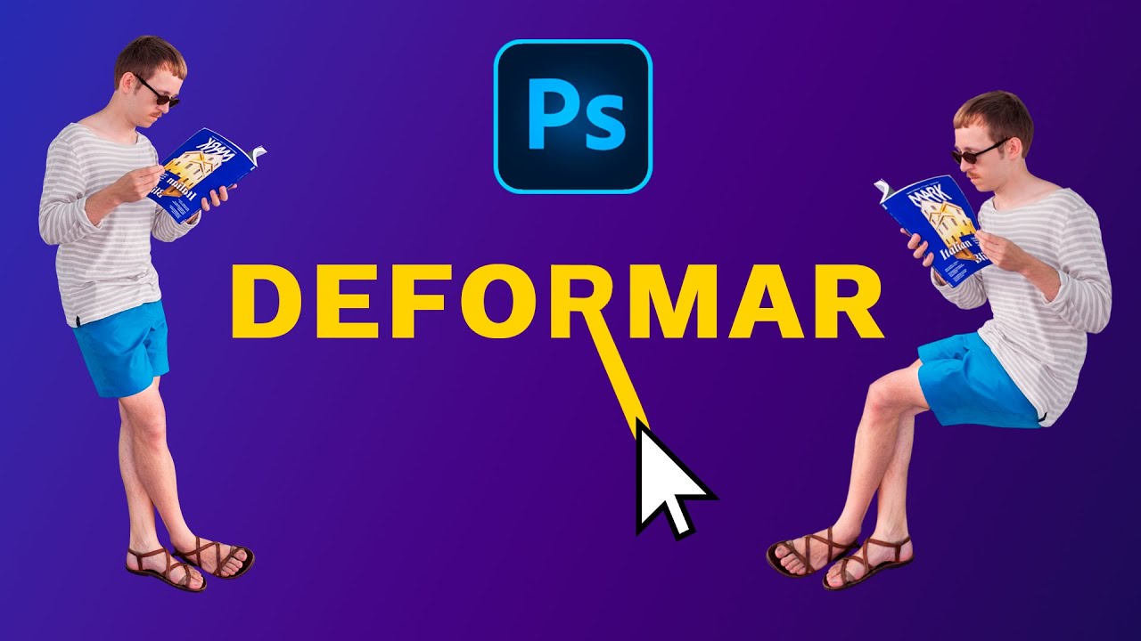 📌 DEFORMAR Imagen en Photoshop - Deformación de posición libre - YouTube