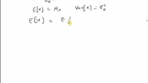 Standardized random variable: mean and variance