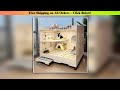 Panoramic View Rabbit Villa Large Drawer Style Cage for Dutch Guinea Pigs Easy Clean Home Habitat