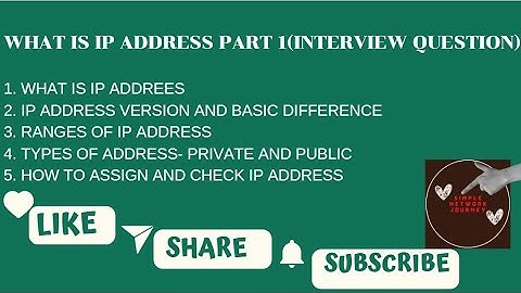 WHAT IS IP ADDRESS PART 1 (INTERVIEW QUESTION)