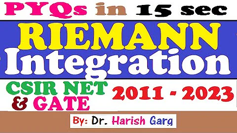 PYQs on Riemann Integration | Short Cut tricks | CSIR NET & GATE 2011 to 2023