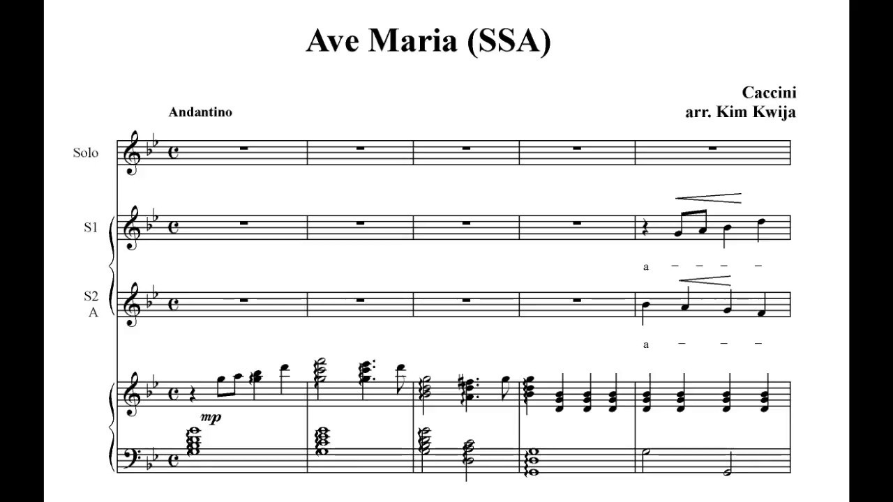 Caccini Ave Maria(SSA) arr.Kwija Kim - YouTube.