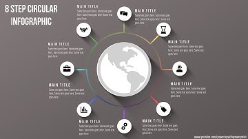 16.Create 8 Step Circular Infographic|Powerpoint Presentation|Logo Design|Free Template