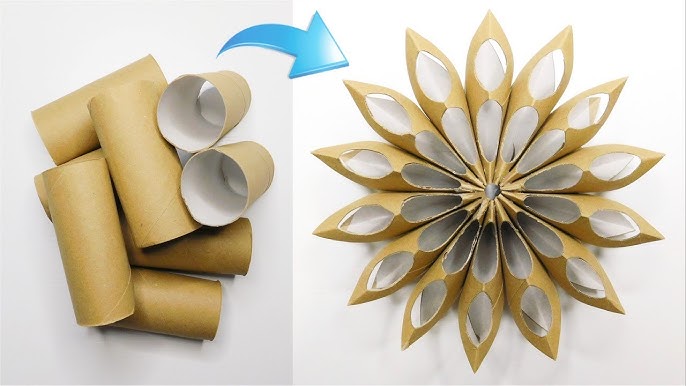 Easy Paper Snowflake Tutorial /Toilet Paper Roll Winter Ornaments /  Recycling Decorations DIY 