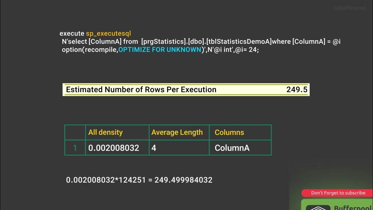 Sql server statistics and cardinality estimation explained youtube