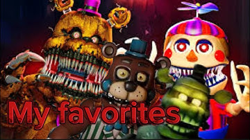 My favorite character from each FNAF game