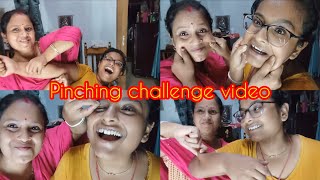 Very funny challenge video | Pinching challenge video | 🤣🤣 | Mom and daughter👧 |