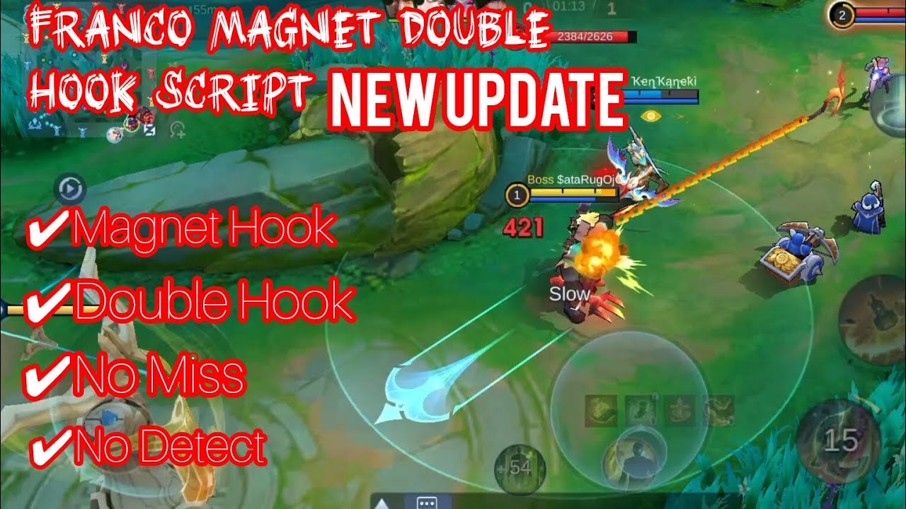 FRANCO MAGNET DOUBLE HOOK SCRIPT NEW UPDATE NO EROR ANTI BANNED NO APK ONLY FILE