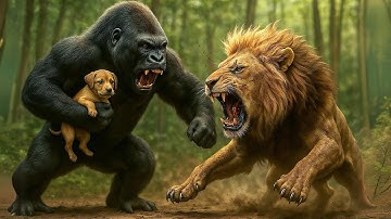 Epic Battle: Kong Saves Puppy From the Lion King 🦍🦁🐶 | Kong movie | Bigfoot movie