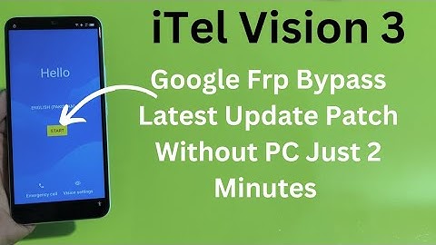 itel s661l Frp Bypass Unlock | iTel Vision 3 Latest Update Patch Google Frp Bypass