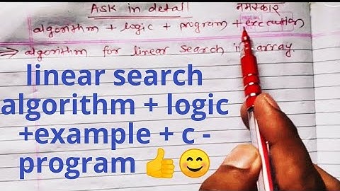 linear search data structure tutorial video lectures pdf written notes c program example algorithm