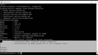 How to Install a Linux Package Directly off the Internet - wget, yum and AHA HTML Converter