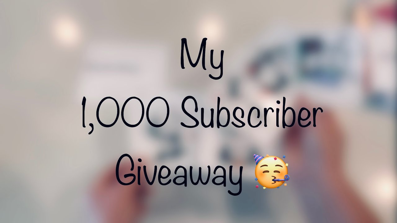 1k Subscriber Giveaway! | Check It Out! - YouTube