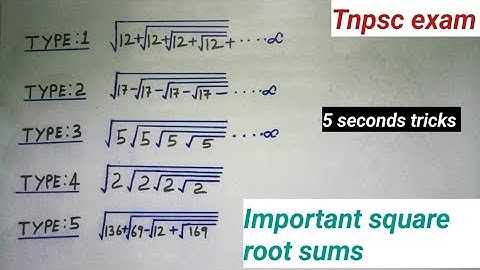 Tnpsc exam|ssc exam|square root sums| aptitude and reasoning in tamil