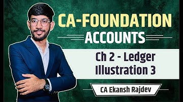 Ledger Illustration 3 || CA Foundation Accounts Question Discussion || Chap 2 Unit 2 Revision