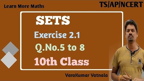 10th | SETS | Exercise 2.1 | Q.No.5 to 8.