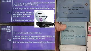 Videocon d2h | After recharge channels not able to view | refresh  | smart card not paired with box screenshot 2